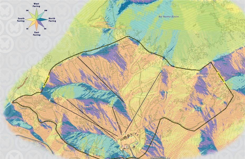Monarch Slope Aspect Map
